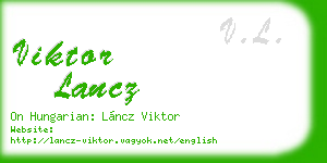viktor lancz business card